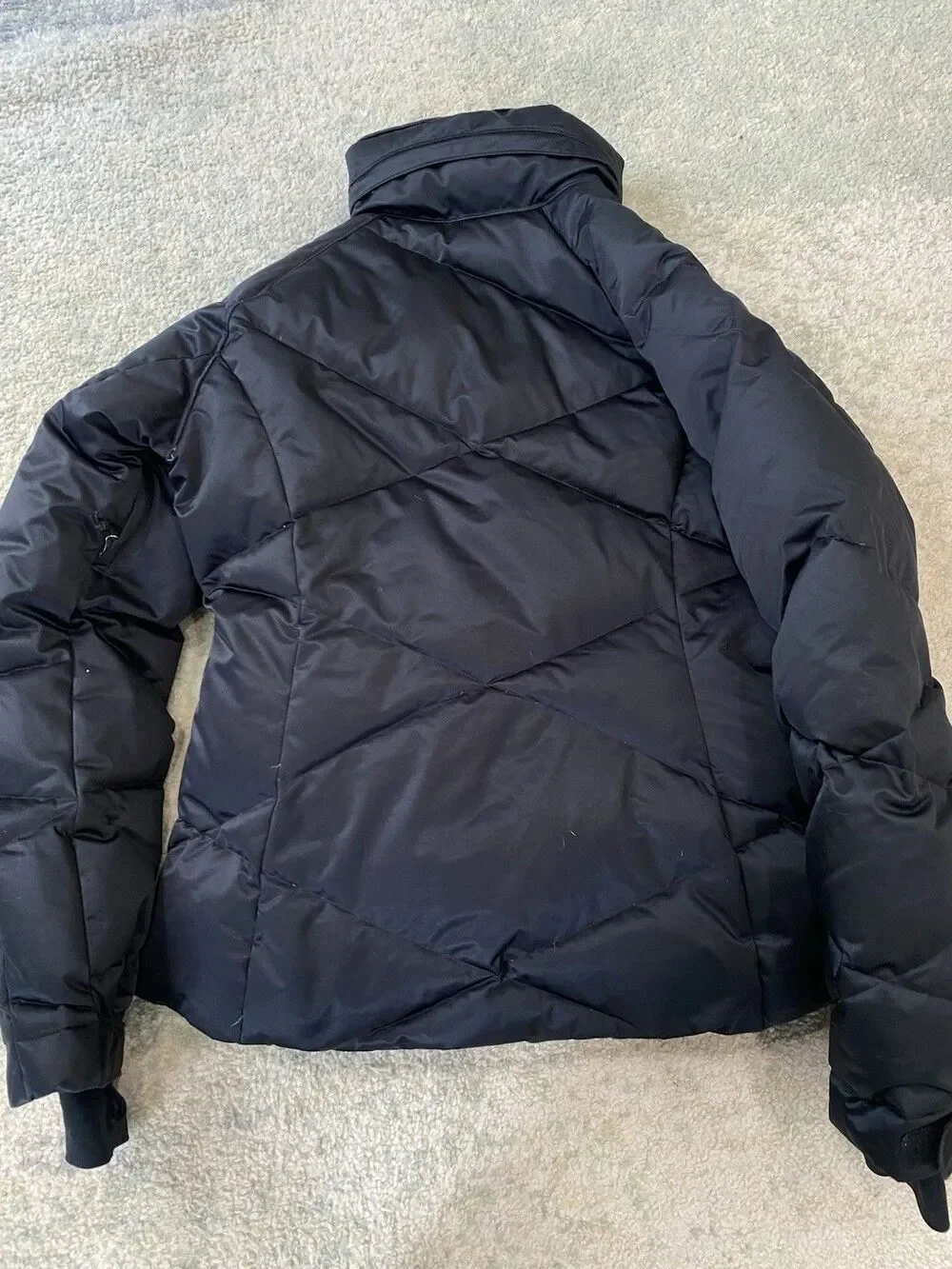 NO HOOD! Columbia Jacket Womens Medium Black Omni-Heat Down Feather Puffer